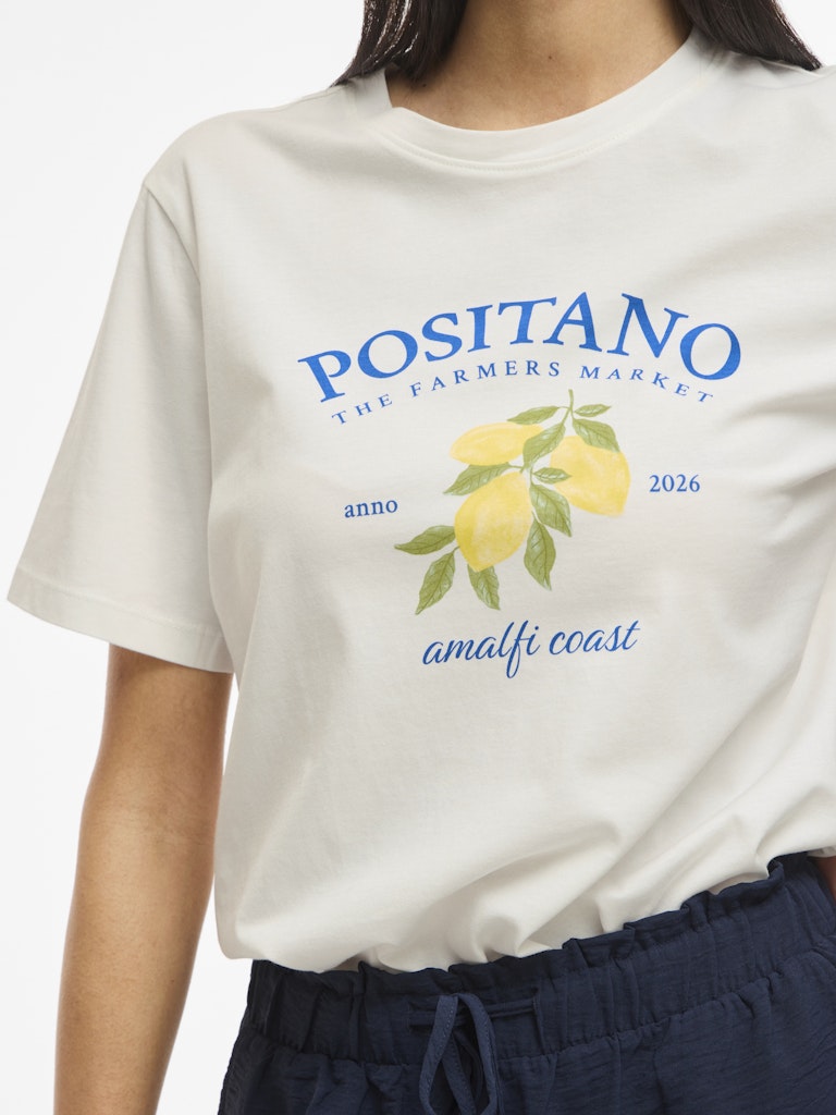 VISybilla O-Neck S/S Lemon Top Snow White Positano