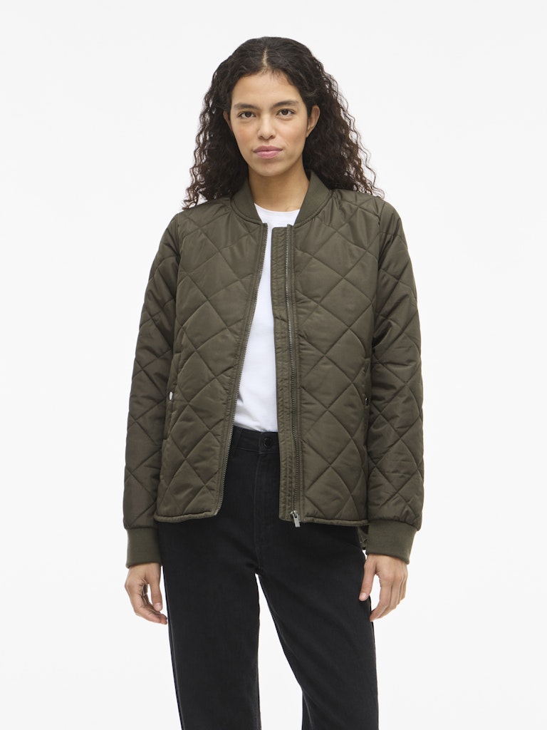 VITate Baseball Neck Bomber Jacket Forest Night