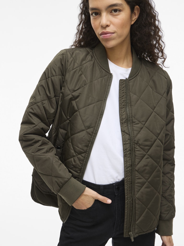 VITate Baseball Neck Bomber Jacket Forest Night