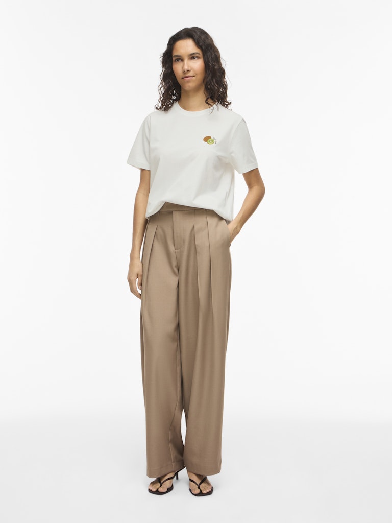 VISybil Berry O-Neck S/S Top Snow White Kiwi