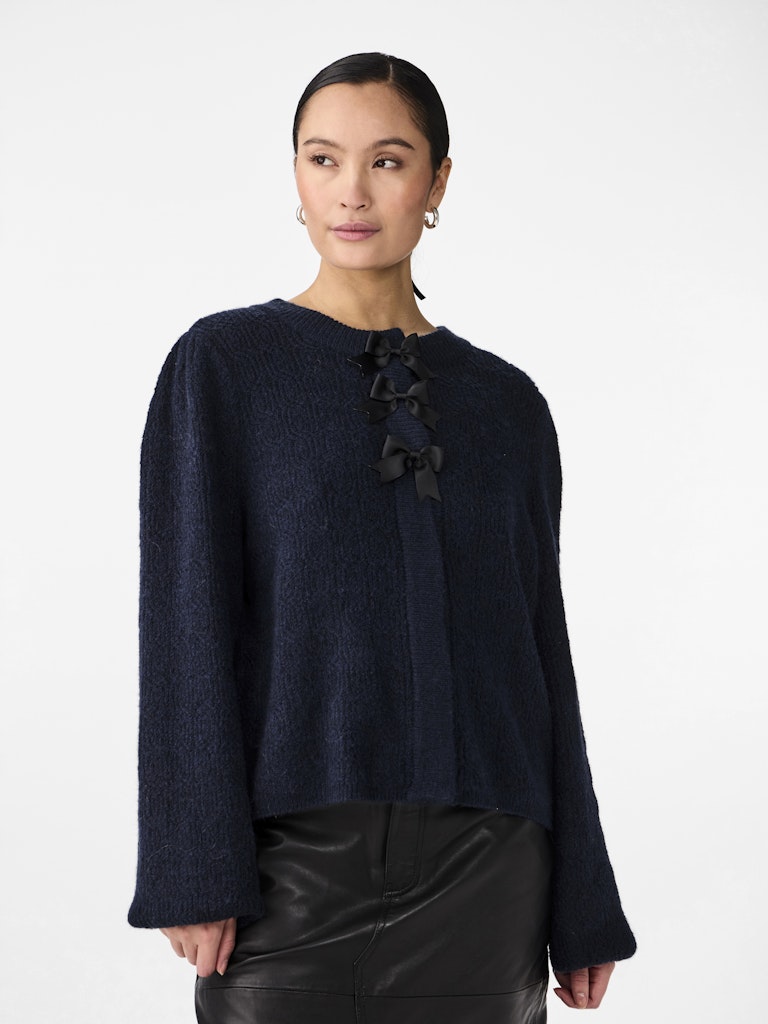 YABonsa LS Knit Cardigan Navy Blazer