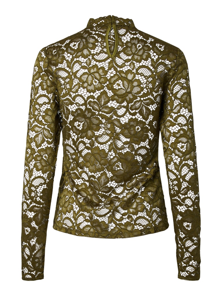 YASLacey LS Lace Top Cardamom Seed