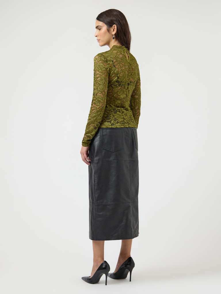 YASLacey LS Lace Top Cardamom Seed