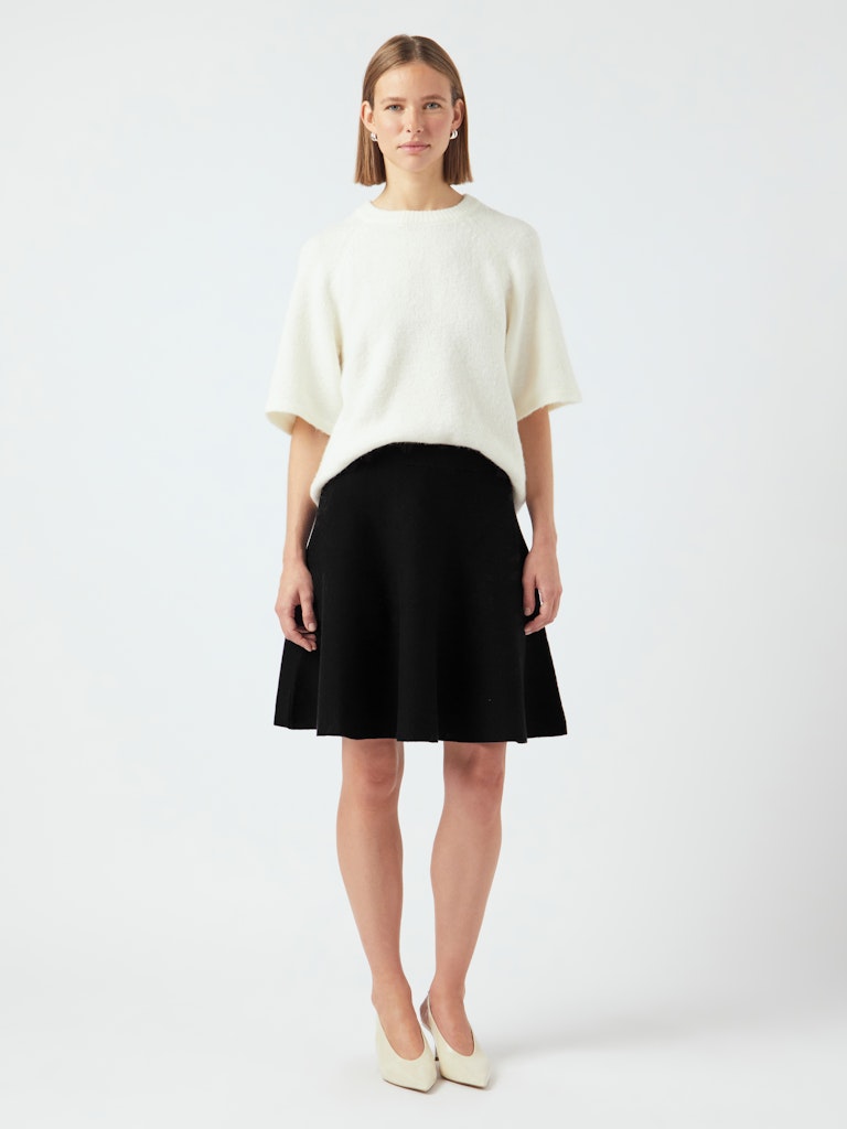 YASFonny HW Knit Skirt Black