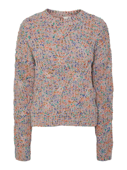 YASConfetti Knitt Pullover Almond Peach