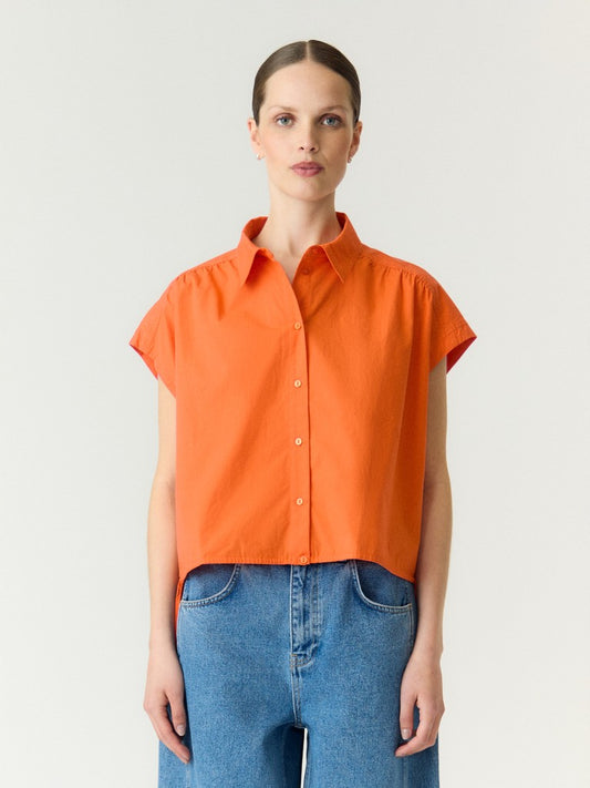 YASLea SS Short Shirt Red Orange