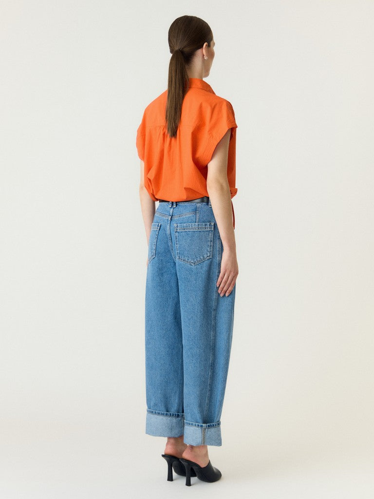 YASLea SS Short Shirt Red Orange