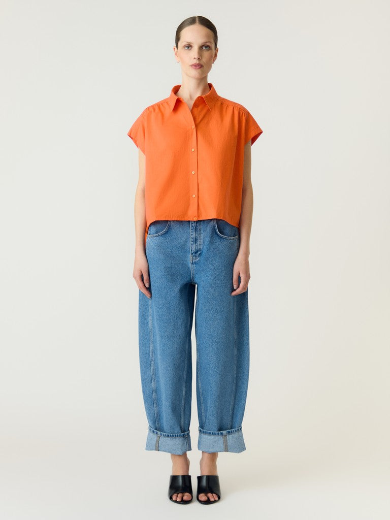YASLea SS Short Shirt Red Orange
