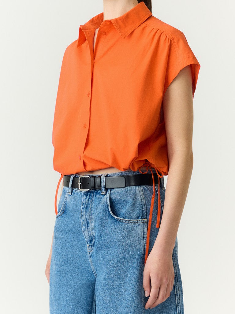 YASLea SS Short Shirt Red Orange