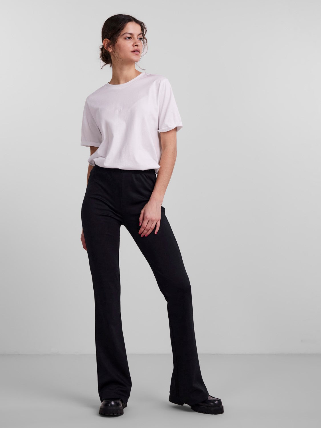 PCOtine HW Flared Pants Black