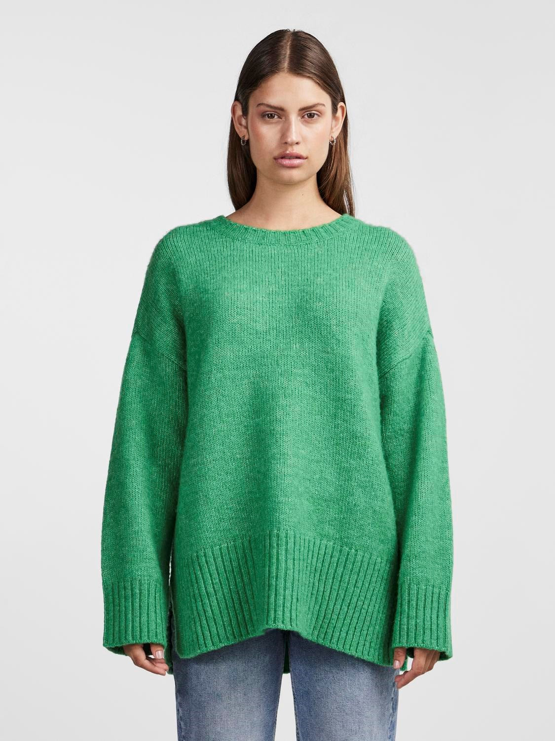 PCNancy LS Loose O-Neck Knit Mint