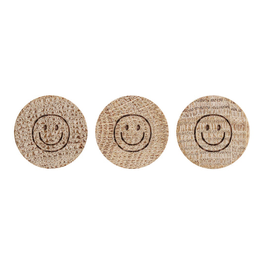 ES Holzmagnet 3er Set Smiley