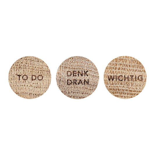 ES Holzmagnet 3er Set Denk dran
