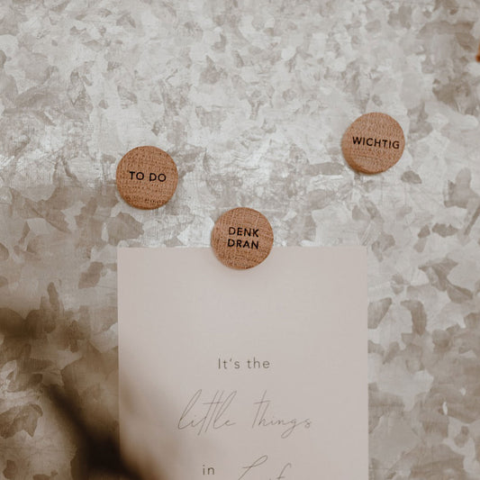ES Holzmagnet 3er Set Denk dran
