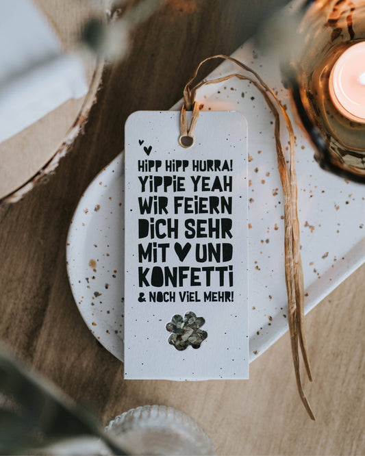 HG Geschenkanhänger Hipp Hurra