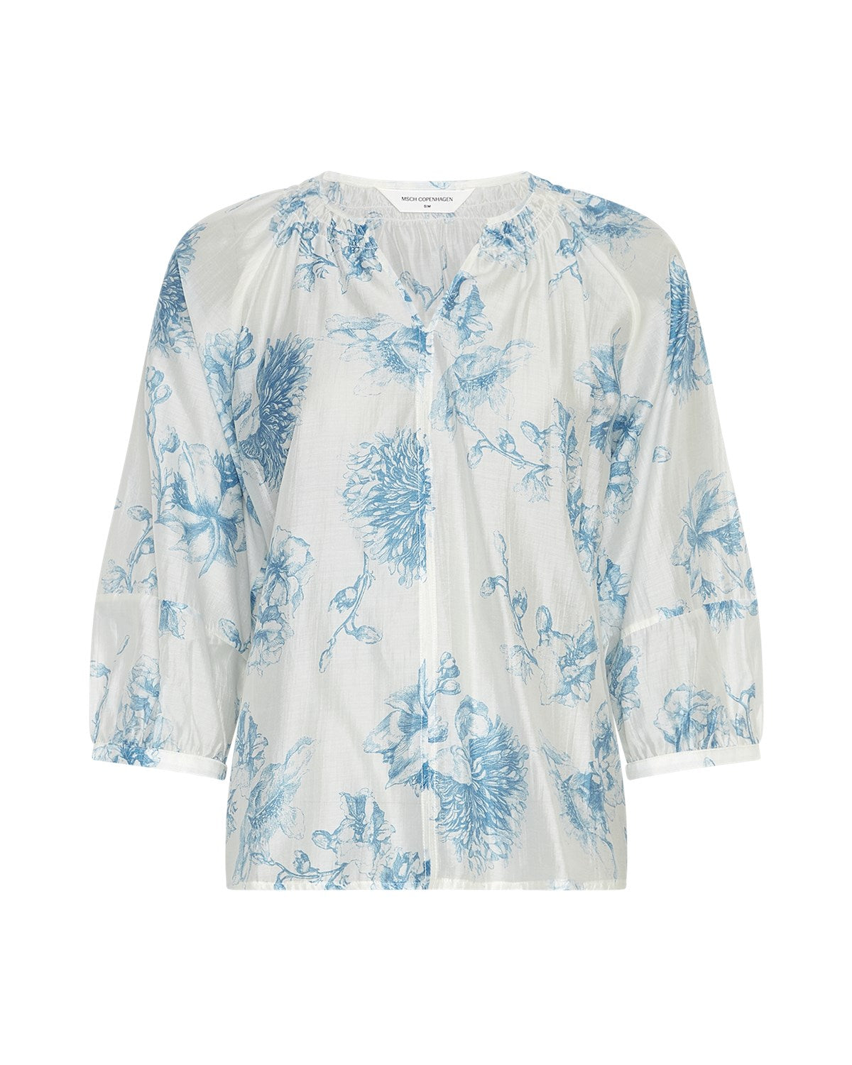 MSCHEvangelia 3/4 Top M Blue Flower