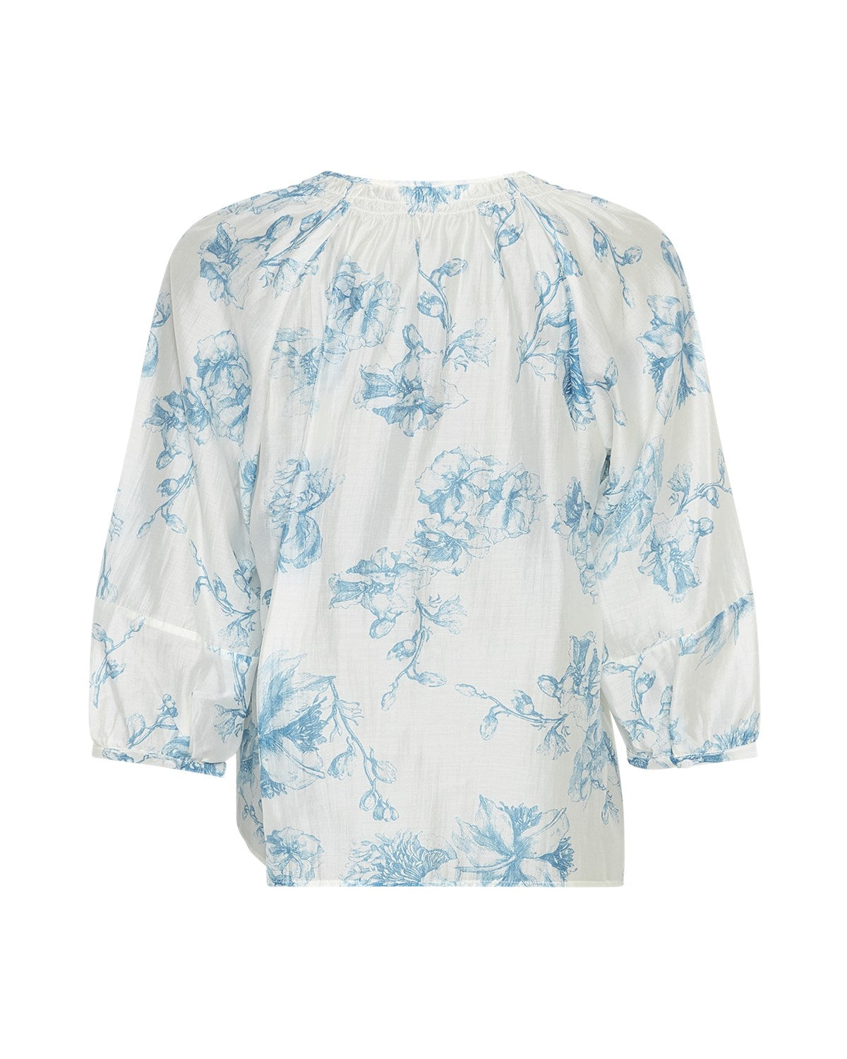 MSCHEvangelia 3/4 Top M Blue Flower