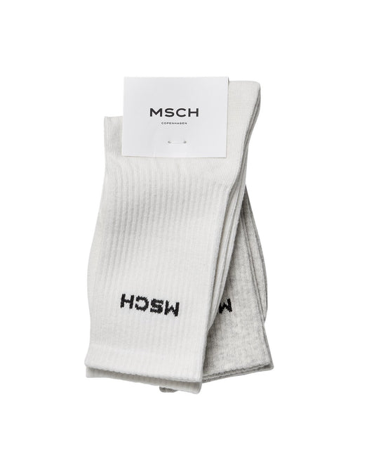 MSCHSporty Logo Socks White/LGM