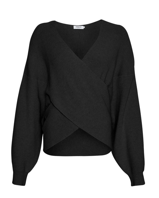 MSCHZinelle Rachelle Wrap Pullover Black