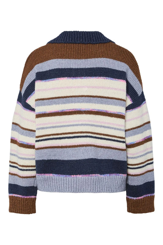 PCRye LS Polo Knit Downtown Brown