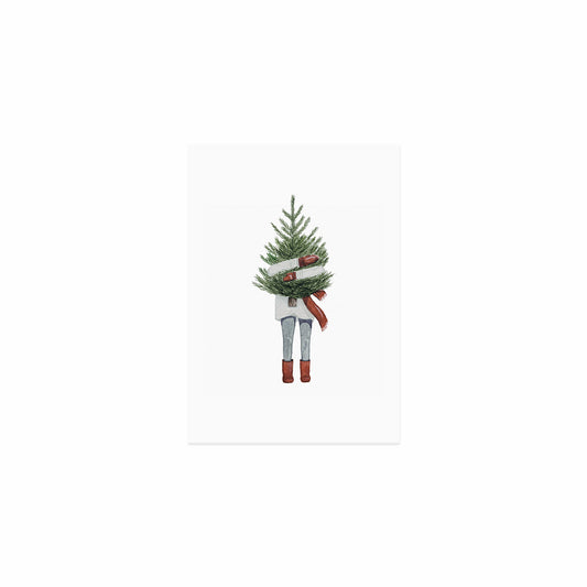 ES Aquarellkarte Christmas Girl