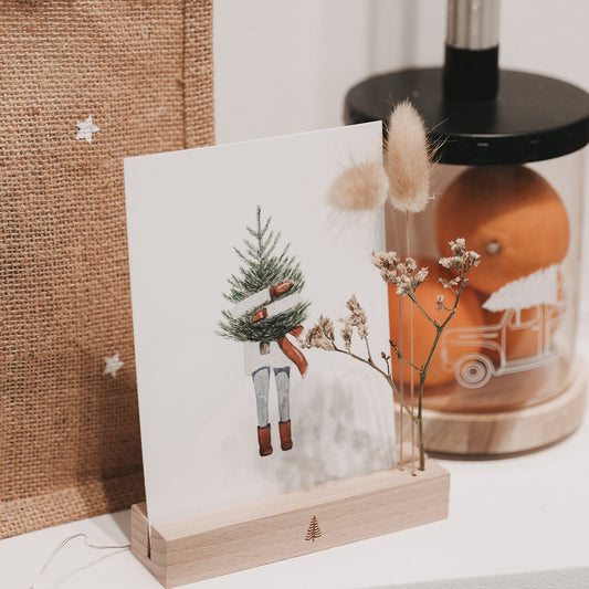 ES Aquarellkarte Christmas Girl