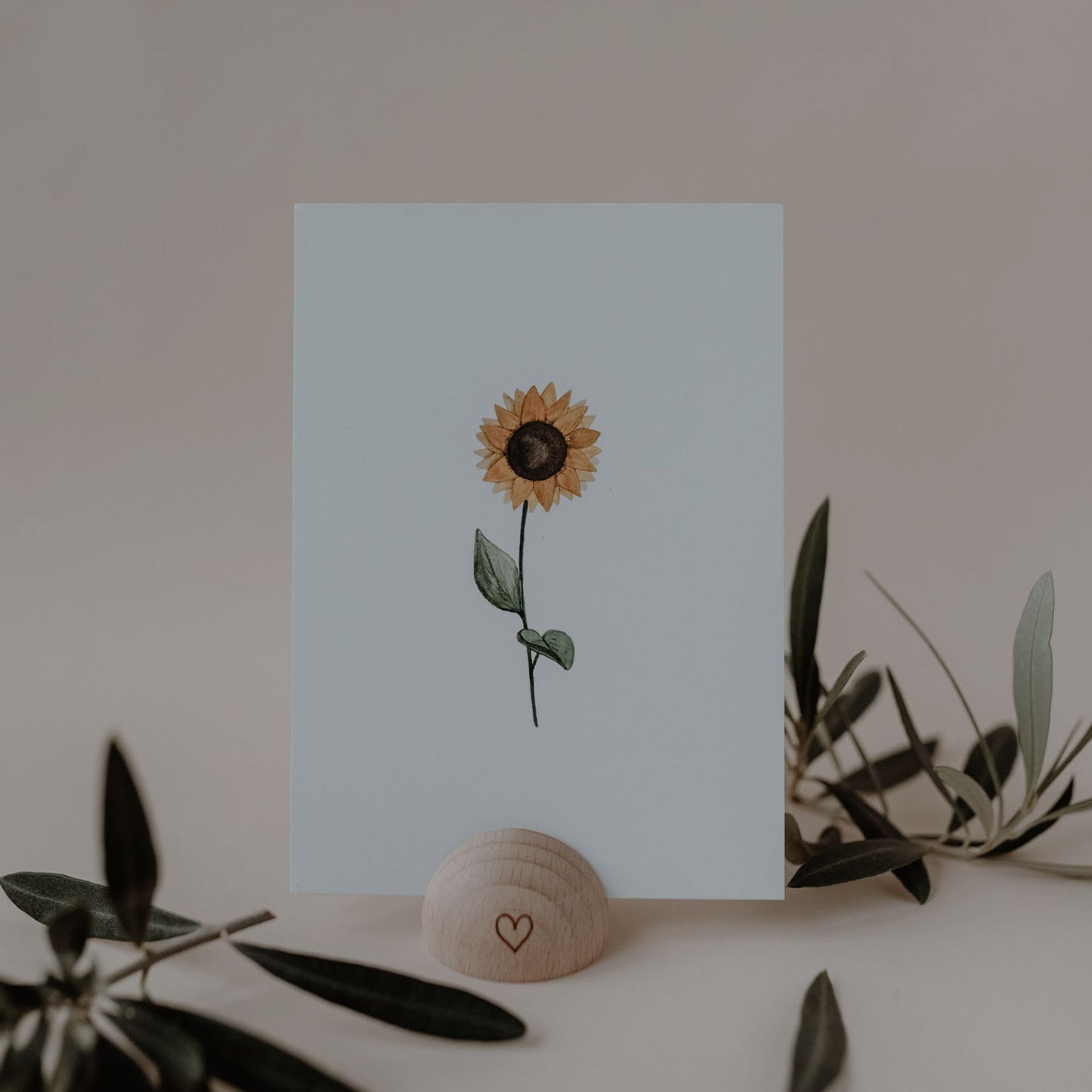 ES Halbrunder Kartenständer Herz