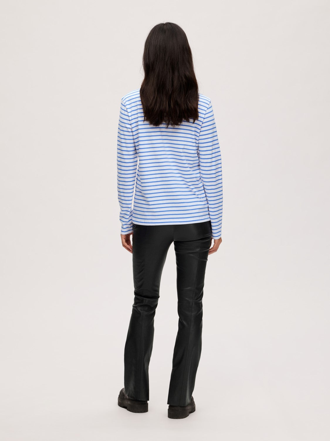 SLFEssential LA Striped O-Neck Tee Ultramarine