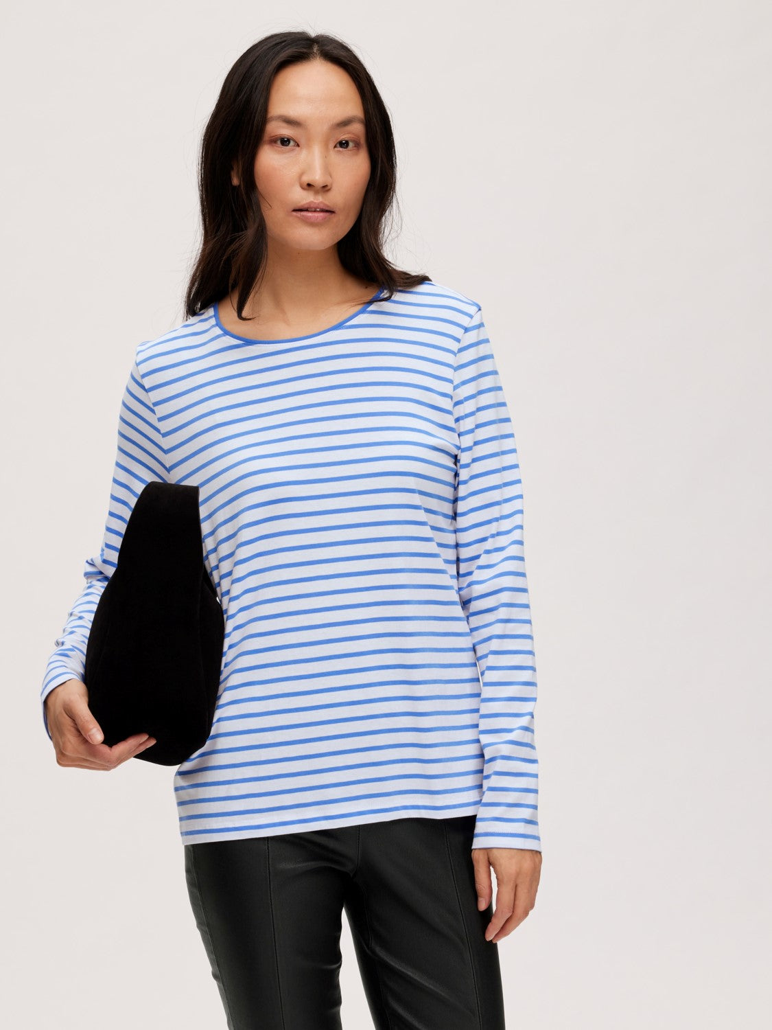 SLFEssential LA Striped O-Neck Tee Ultramarine