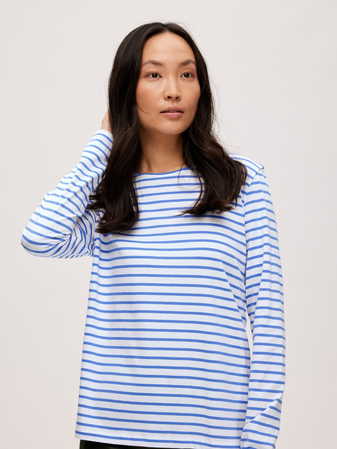 SLFEssential LA Striped O-Neck Tee Ultramarine