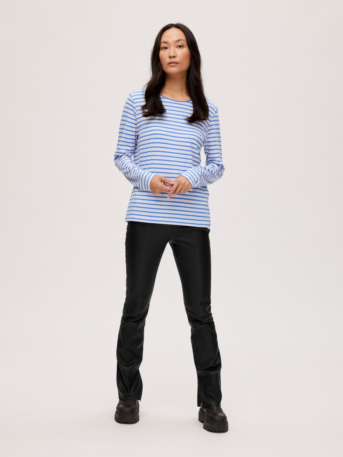 SLFEssential LA Striped O-Neck Tee Ultramarine