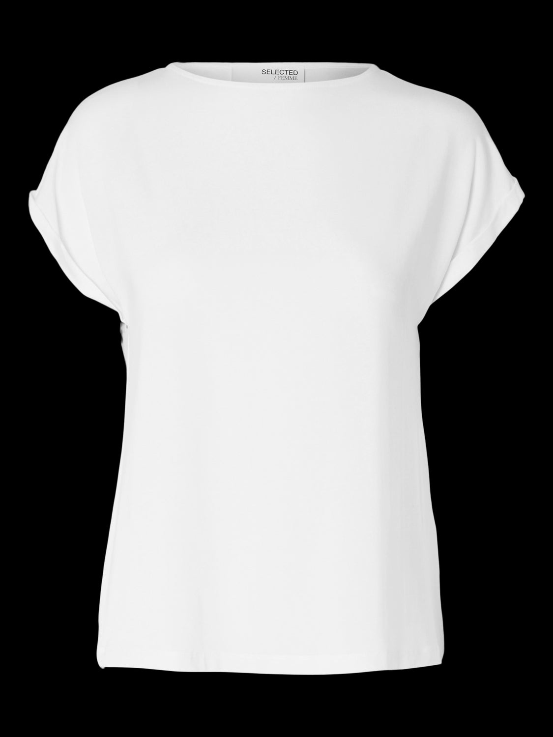 SLFBellis SS Boat Neck Tee Bright White