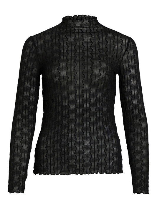 VIMessa High Neck L/S Top Black