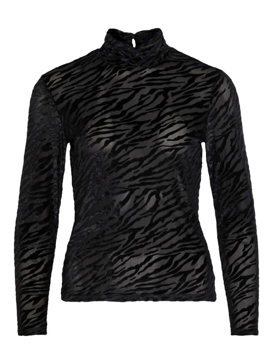 VIMaxa High Neck L/S Top Black