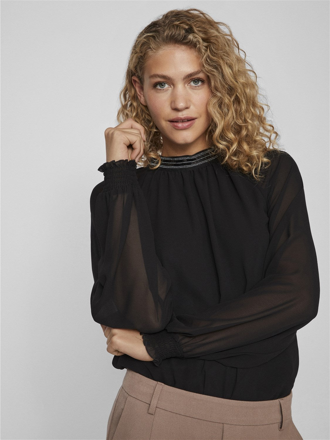 VIAnlis Halterneck L/S Top Black