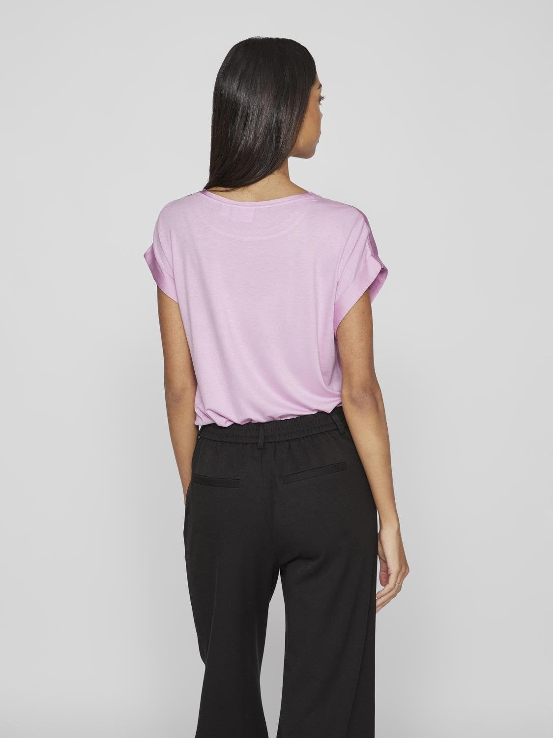 VIEllette Satin Top Pastel Lavender