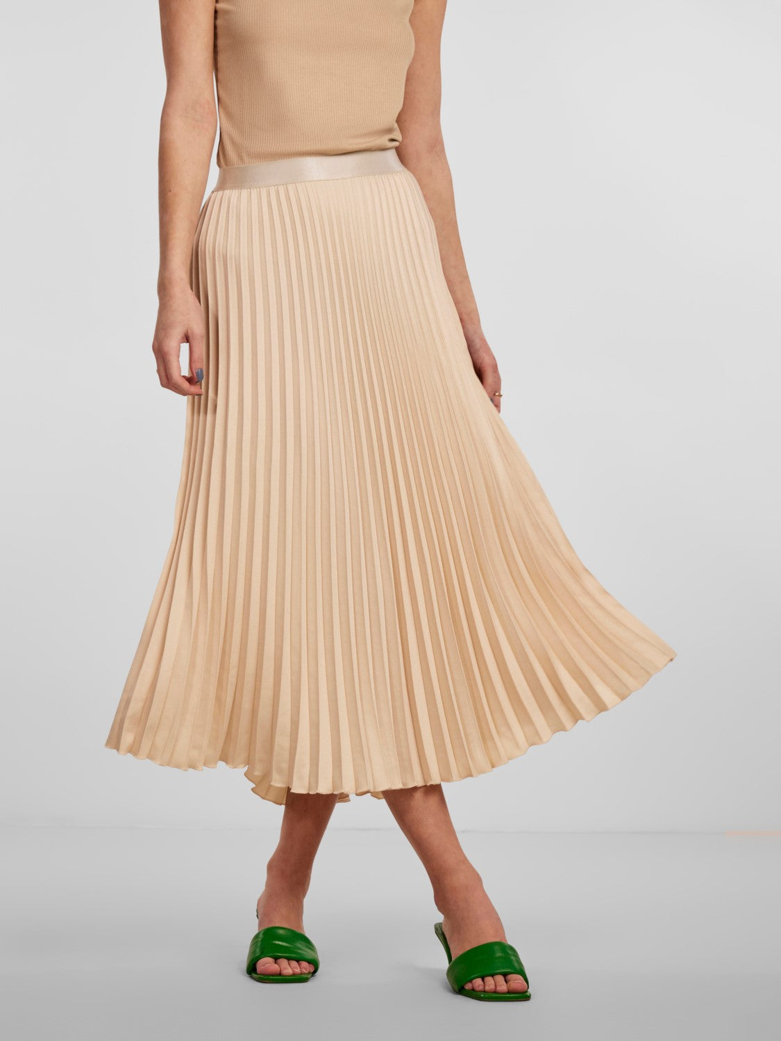 YASSille HW Midi Skirt Sandshell