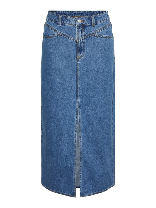 YASEtty HMW Ankle Denim Skirt Medium Blue