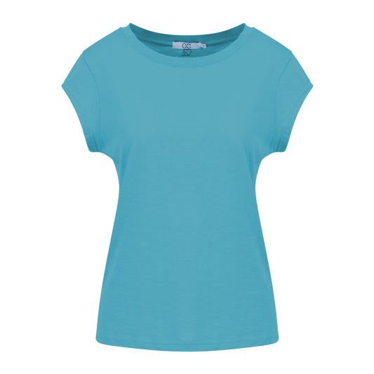 CC Heart Basic T-Shirt Aqua Blue
