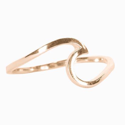 PV Ring Wave Rose Gold Size 7